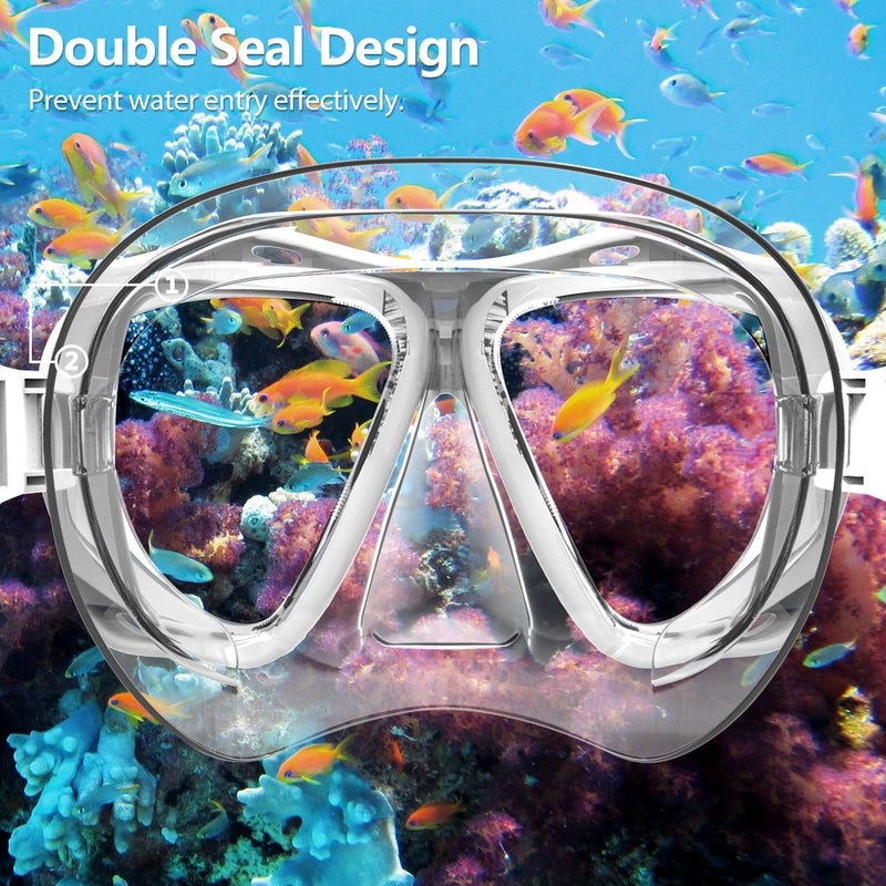 COPOZZ Snorkel Mask Adult â€“ Anti-Fog Scuba Mask with Nose Cover, Tempered Glass Snorkeling Gear for Adults - Image 4